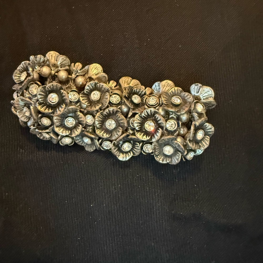 Floral Silver Tone bracelet